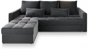 Canapea coltar extensibil ZENOVA 220 x 140 cm, reversibila - gri inchis