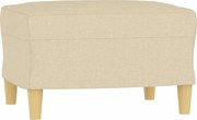 vidaXL Taburet, crem, 60x50x41 cm, material textil