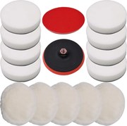 vidaXL Set bureți de lustruire, 14 piese, 180 mm