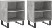 vidaXL Noptiere, 2 buc., gri beton, 40x30x50 cm, lemn compozit