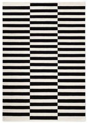 Covor negru-alb reversibil/țesut manual din lână 160x230 cm Donna – Hanse Home