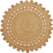 vidaXL Covor Maro Ø 210 cm Iută