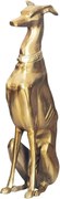Statueta Decorativa, Figurina Ogar, Aluminiu, Auriu, WINDHUND 70cm