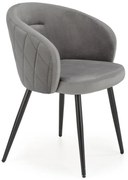 Scaun de bucaterie Meta, gri/negru