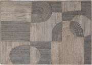 Covor natural din iută împletit manual, antiderapant, cu model abstract, 142 x 200 cm, „Bazeilles”