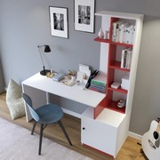Masă PC Candy (Alb + Roșu). 1072417