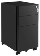 Dulap mobil cu incuietoare, Songmics, Negru, OFC030B01, 30 x 46 x 59 cm