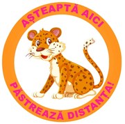 Sticker podea Asteapta Aici Jaguar