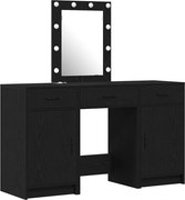 vidaXL Masă de Machiaj cu sertar Negru 50 x 41 x 135 cm Lemn compozit
