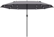 Outsunny Parasolar Ovale Gri Inchis 440 x 256 cm | Aosom Romania