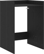 vidaXL Dulap pentru mașina de spălat Stejar Negru 67,5 x 62 x 97 cm