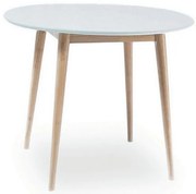 Masa de bucaterie Larson, stejar / alb