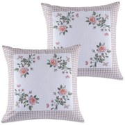 Set de 2 fețe pernuțe TRANDAFIRI ÎNFLOREȘTE 40 x 40 cm