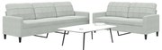 vidaXL Set de canapele cu perne, 2 piese, gri deschis, catifea