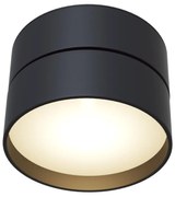 Spot LED aplicat design modern Onda 4000K negru 12cm
