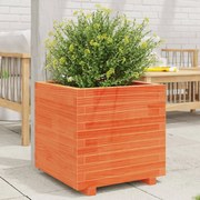 vidaXL Jardinieră grădină, maro ceruit, 50x50x49,5 cm, lemn masiv pin