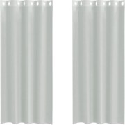vidaXL Perdele Voile cu Oelii 2 buc Gri deschis 140x245 cm