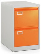Dosar metalic A4 - 2 sertare, 45,5 x 62 x 71,5 cm, incuietoare cilindrica, portocaliu - ral 2004