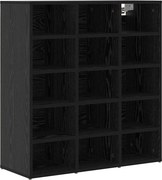 vidaXL Dulap pentru pantofi cu raft Stejar Negru 77,5 x 30 x 83,5 cm
