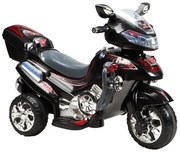 Motocicleta Electrica cu Acumulator Pentru Copii NOVOKIDS™ Moto Grande Classico 31, 3-7 ani, max 25 kg, Cu Sunete , 3 Roti, Mers cu spatele, Negru