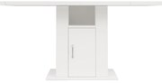 Masă de dining cu spațiu de depozitare, Alb | Aosom Romania