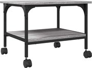 vidaXL Suport imprimantă, 2 niveluri, gri sonoma, 50x40x38 cm, lemn