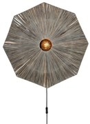 Aplica de perete eco din rafie Panama octogon L, gri inchis