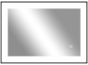 HOMCOM Oglinda LED pentru Baie cu 3 Temperaturi și Lumină cu Intensitate Reglabilă, 70x3x50 cm, Negru | Aosom Romania