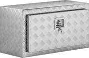 HOMCOM Cutie de Unelte din Aluminiu cu Încuietoare și 2 Chei, Cutie de Depozitare 96L, Rezistentă și Impermeabilă, pentru Pick-Up, Camper, Remorci, 76,2x35,5x40,6cm, Argintiu | Aosom Romania