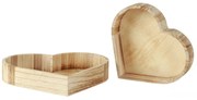 Set 2 tavi din lemn HEART TRAY