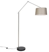 Lampa de podea moderna din otel cu abajur taupe 45 cm - Editor