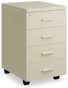 Container SimpleOffice 40 x 48 cm - 4 sertare, mesteacan