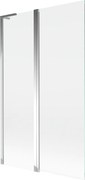 Mexen Mist L paravan cadă cu 2 panouri 110 x 150 cm, transparent, crom - 8A9L-110-011-01-00