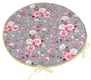 Bellatex Perna Adéla rotundă netedă Flori detrandafir roz 40 x 40 cm