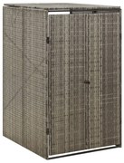 Magazie de pubela cu roti, gri, 70x80x117 cm, poliratan