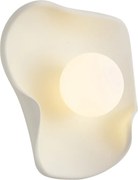Lampă de perete Japandi Crem cu sticlă albă - Parel