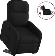 vidaXL Fotoliu electric rabatabil cu ridicare, negru, textil