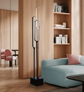 Lampadar LED modern Colette auriu roze, negru