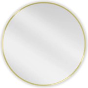Mexen Loft oglindă de baie rotundă 70 cm, ramă aurie - 9850-070-070-000-50