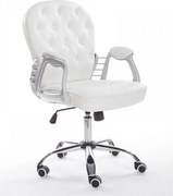 Scaun birou SIB 1304, Piele Ecologica, Alb