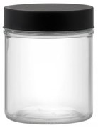 Borcan depozitare cu capac negru 0.7L, rotund, Milos
