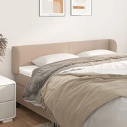 vidaXL Tăblie pat cu aripioare cappuccino 163x23x78/88cm piele eco
