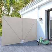 vidaXL Copertină laterală pliabilă de terasă, crem, 300x200 cm