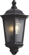 Felinar clasic de perete pentru exterior negru IP44 - Havana Half