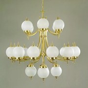 Candelabru elegant design LUX 1510 Objektdesign, bronz LU 1510/12+6+4 bronze/407/18 matt OR