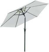 Outsunny Umbrelă de Grădină Reglabilă, din Oțel, Alb Crem, Φ230cm | Aosom Romania