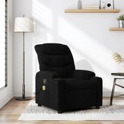 vidaXL Fotoliu de masaj rabatabil, negru, material textil