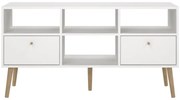 Comodă TV albă 117x61 cm Bodo – Tvilum