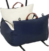 Scaun Auto PawHut pentru Câini Mici cu Lesă de Siguranță, Detașabil și Lavabil, Albastru | Aosom Romania