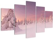 Tablou - Copaci sub așternut de zăpadă (150x105 cm)